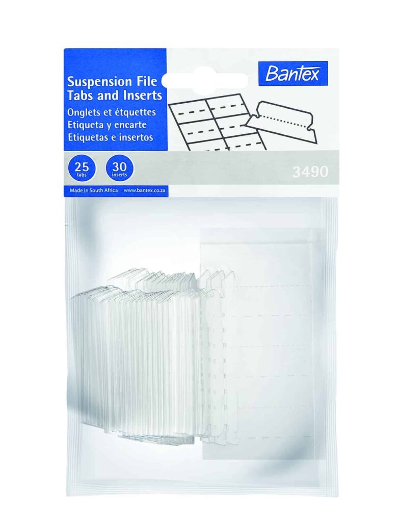 Bantex Clear Plastic Tabs 25pk Park Avenue Stationers