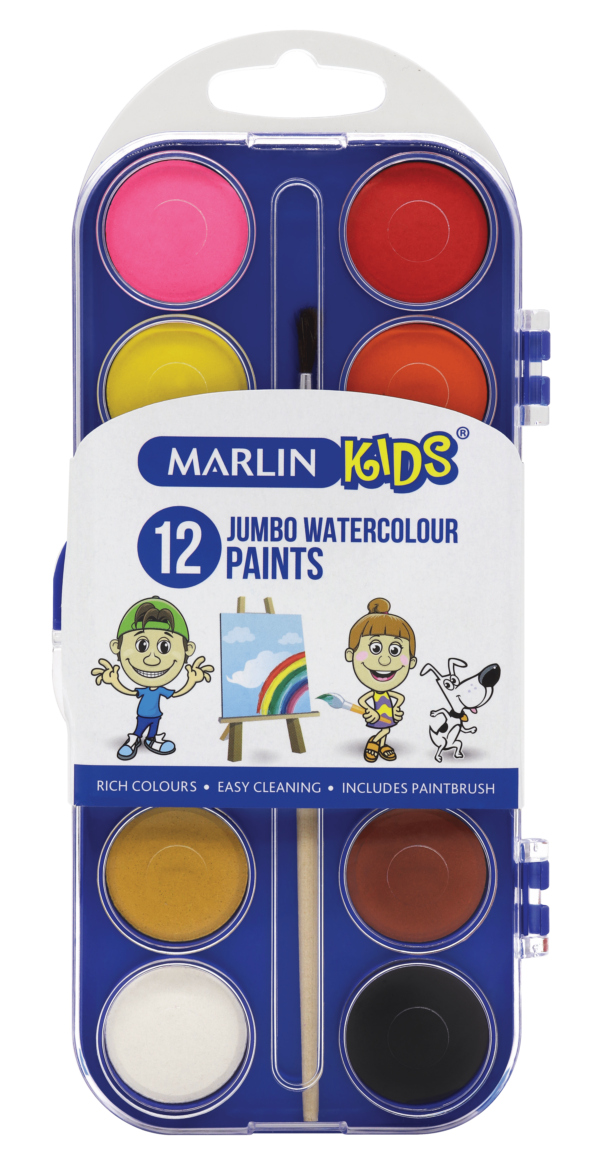 MARLIN KIDS 12 WATER COLOURS +