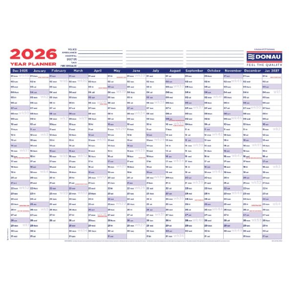 Year Planner + Pen Donau 2026