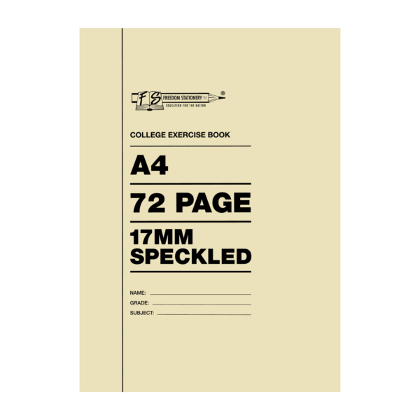 72P A4 COLLEGE BOOKS 17MM SPEC