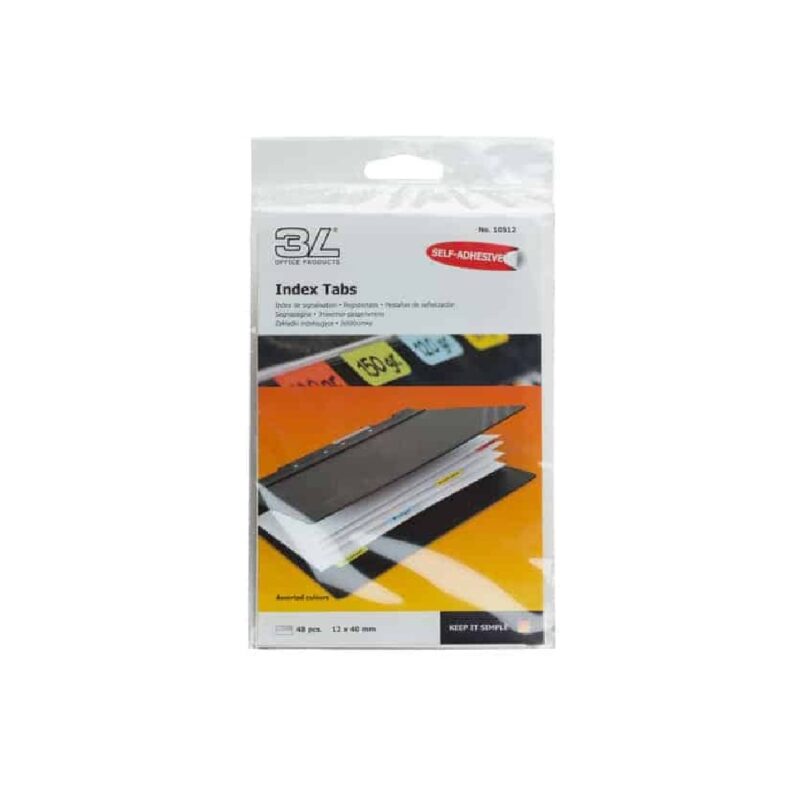 Index Tabs - Assorted 48 Pk