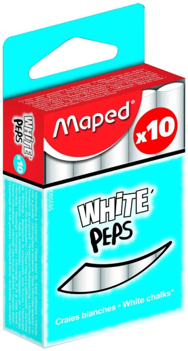 MAPED Chalk White'Peps White 10's