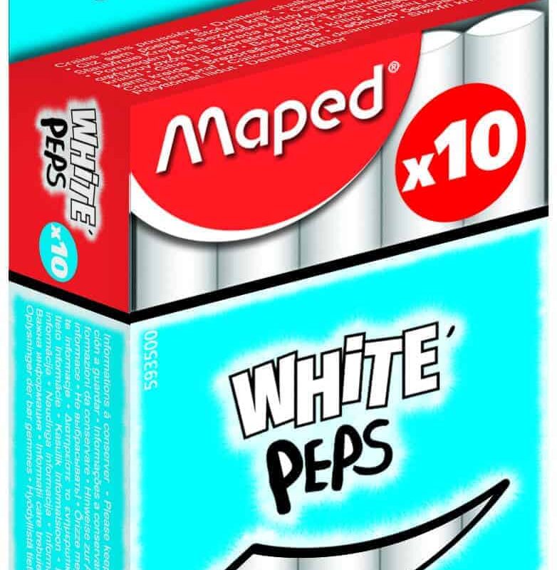 MAPED Chalk White'Peps White 10's