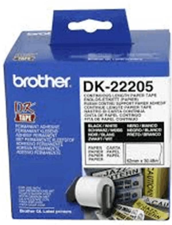 DK 22205 - Continuous Length Label Roll (62mm x 30.48m)