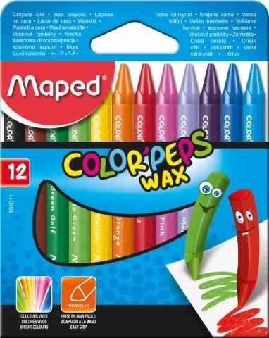 MAPED Crayon Wax Color'Peps Triangular 12's