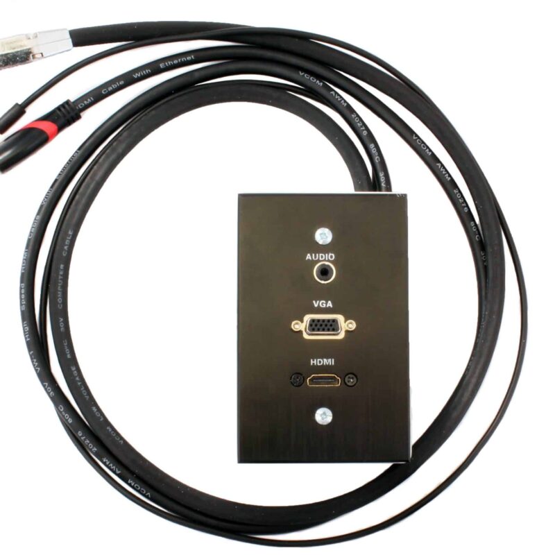 ADAPTOR - WALL BOX 15 PIN MALE TO FEMALE VGA CABLE 1M/AUDIO/HDMI