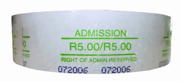 CROXLEY R5.00 Admission Tickets Per Roll