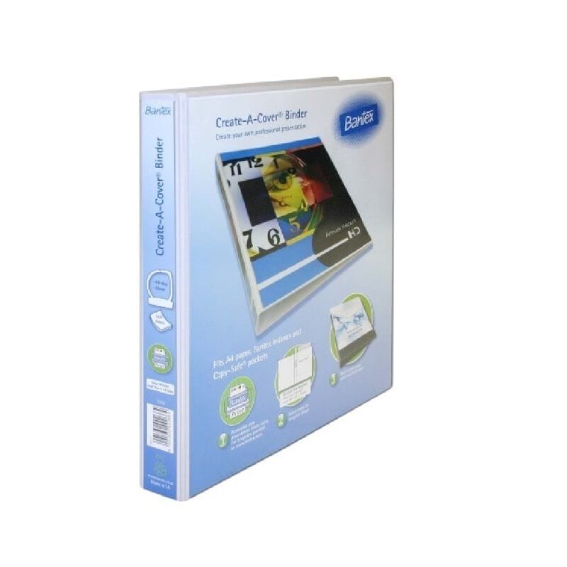 Bantex Presentation Binder PVC A4 -  4 D-ring. 25mm.