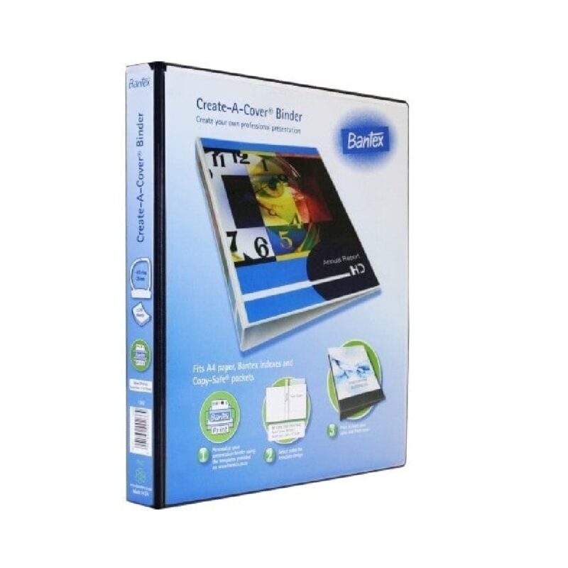 Bantex Presentation Binder PVC A4 -  4 D-ring. 25mm.