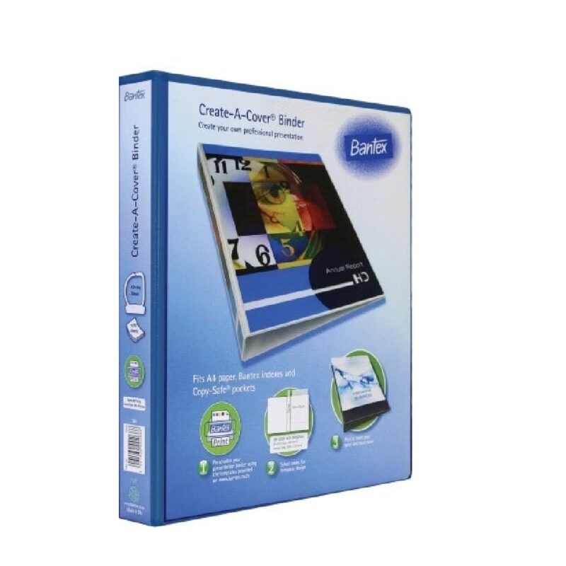 Bantex Presentation Binder PVC A4 -  4 D-ring. 30mm.