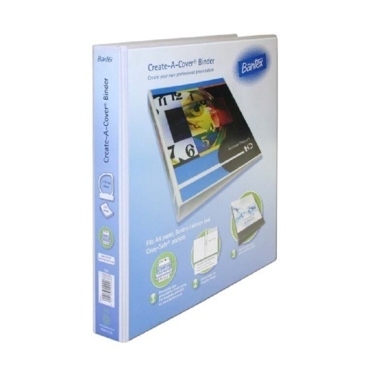 Bantex Presentation Binder PVC A4 -  4 D-ring. 30mm.