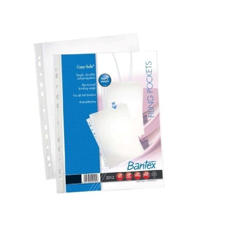 Bantex A4 PVC Pocket, 120 micron, (50 p/p)