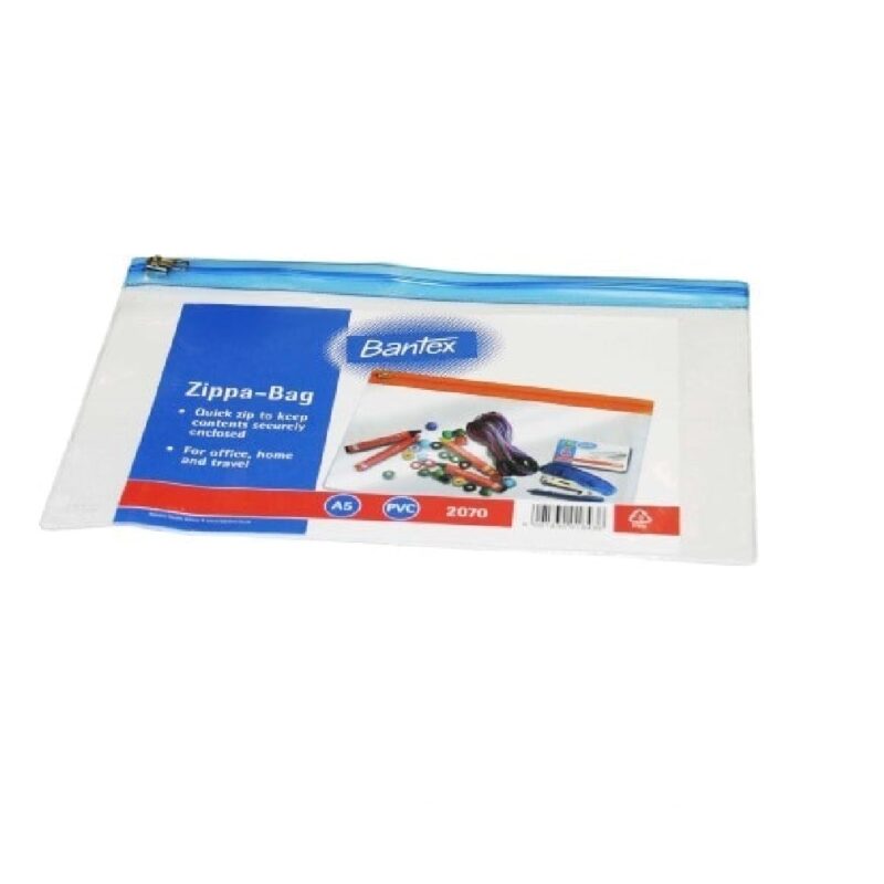 Bantex A5 PVC with assorted coloured zippers