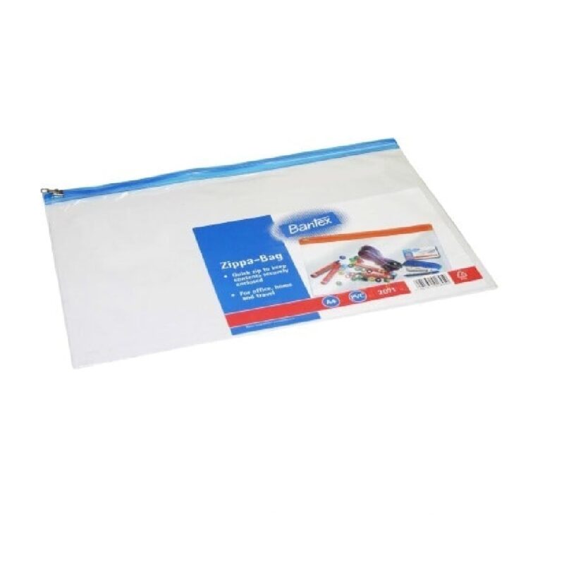 Bantex A4 PVC with assorted coloured zippers