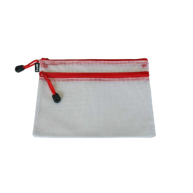 Bantex Clear Pencil bag with mesh enforcing, A5