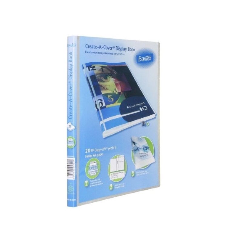 Bantex A4 - Create-A-Cover, PP Display Book - 20 pkts