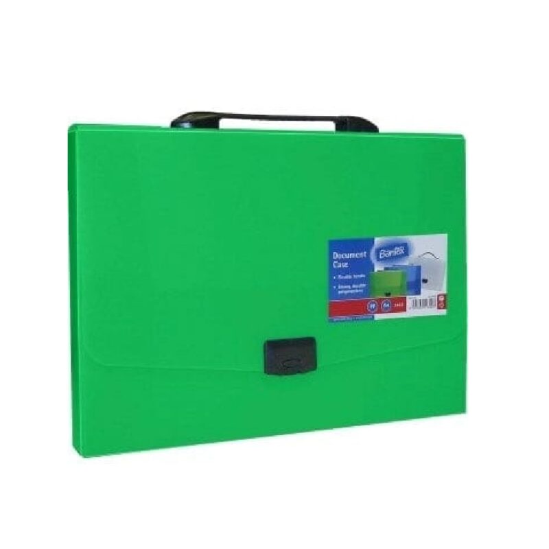 Bantex A4, PP with retractable handle and plastic lock.