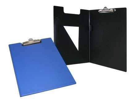 A4 - PVC folding clipboard with inner pocket