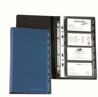 PVC cover with inner translucent PP card pockets. 96 card
