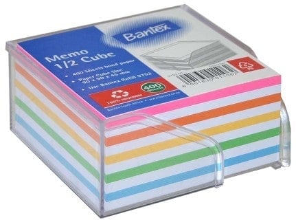 Memo Cube Refil +Refil rainbow - Park Avenue Stationers