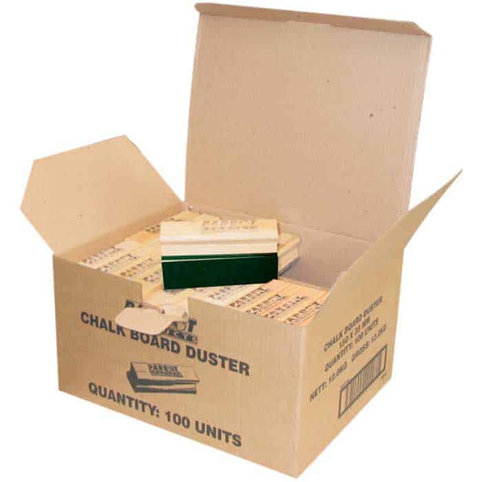DUSTER WOOD CHALK BOARD 150*35MM Boxed 100 GREEN