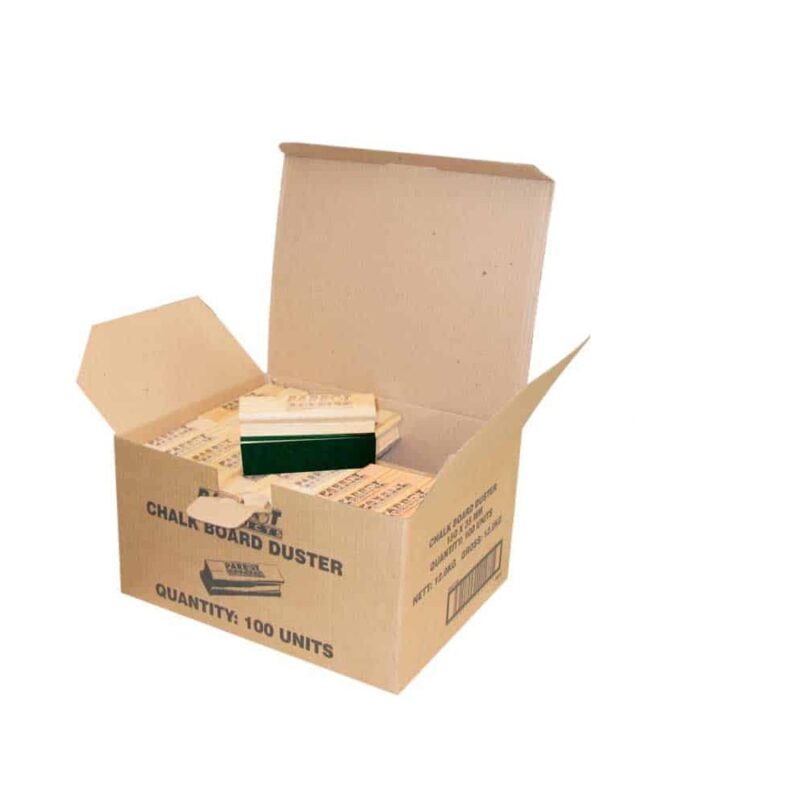 DUSTER WOOD CHALK BOARD 150*35MM Boxed 100 GREEN