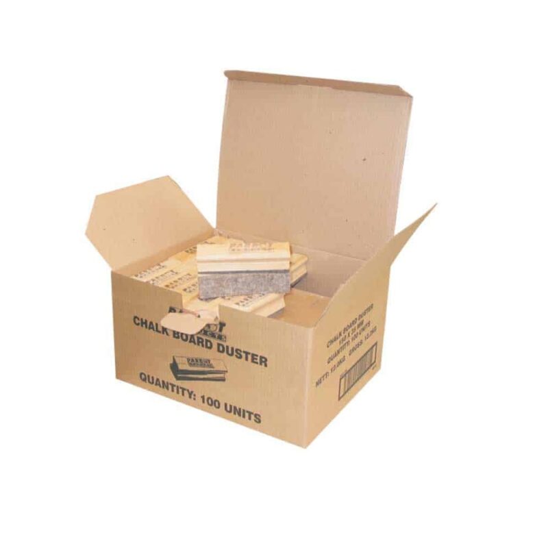 DUSTER WOOD CHALK BOARD 150*35MM Boxed 100 GREY