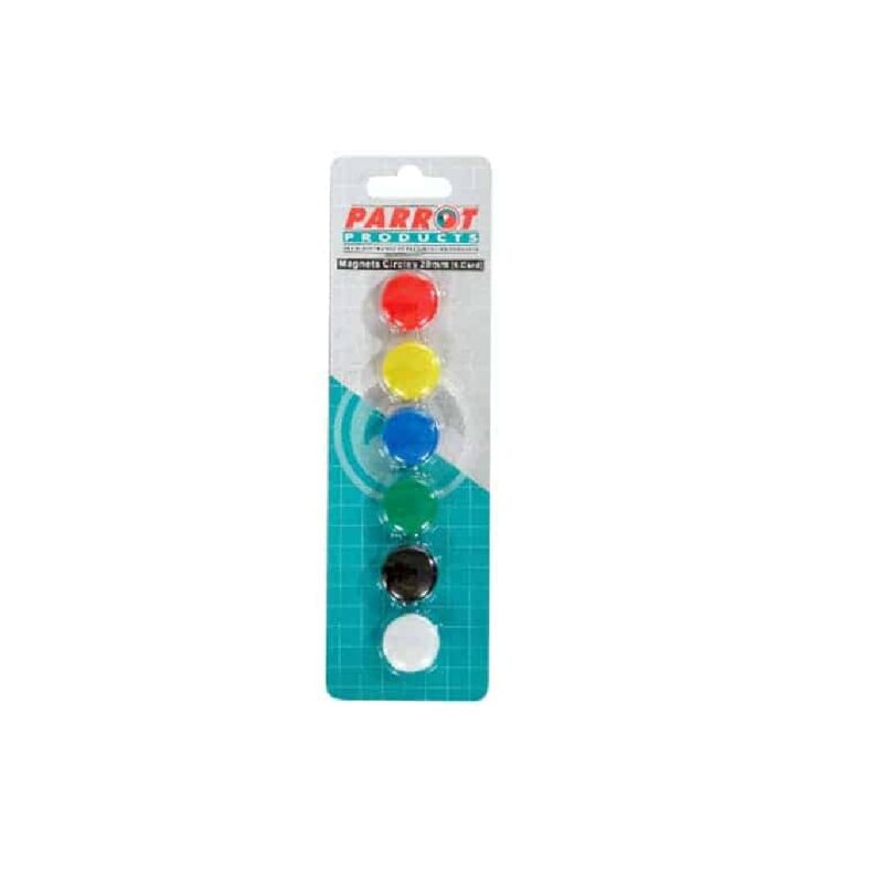 Magnets Circle 20mm (6/card) Assorted