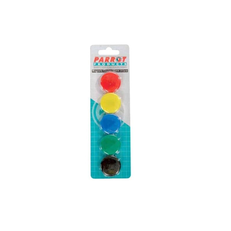 Magnets Circle 30mm (5/card) Assorted