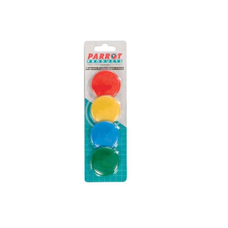 Magnets Circle 40mm (4/card) Assorted