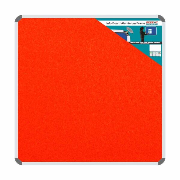 INFO BOARD ALUMINIUM FRAME 900*900MM ORANGE