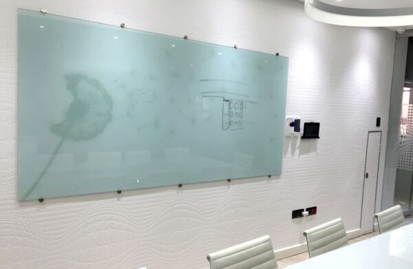 GLASS WHITEBOARD NON-MAGNETIC PRINTED 900*900MM