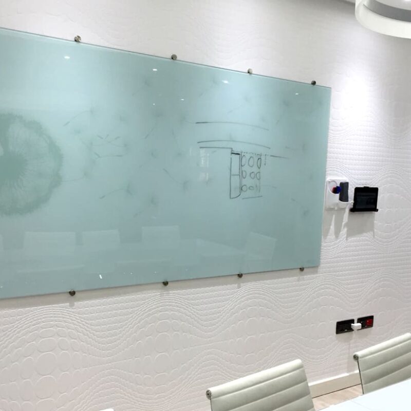 GLASS WHITEBOARD NON-MAGNETIC PRINTED 1200*900MM
