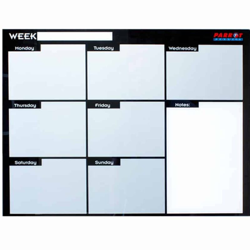 WEEKLY PLANNER CAST ACRYLIC 600 X 450MM