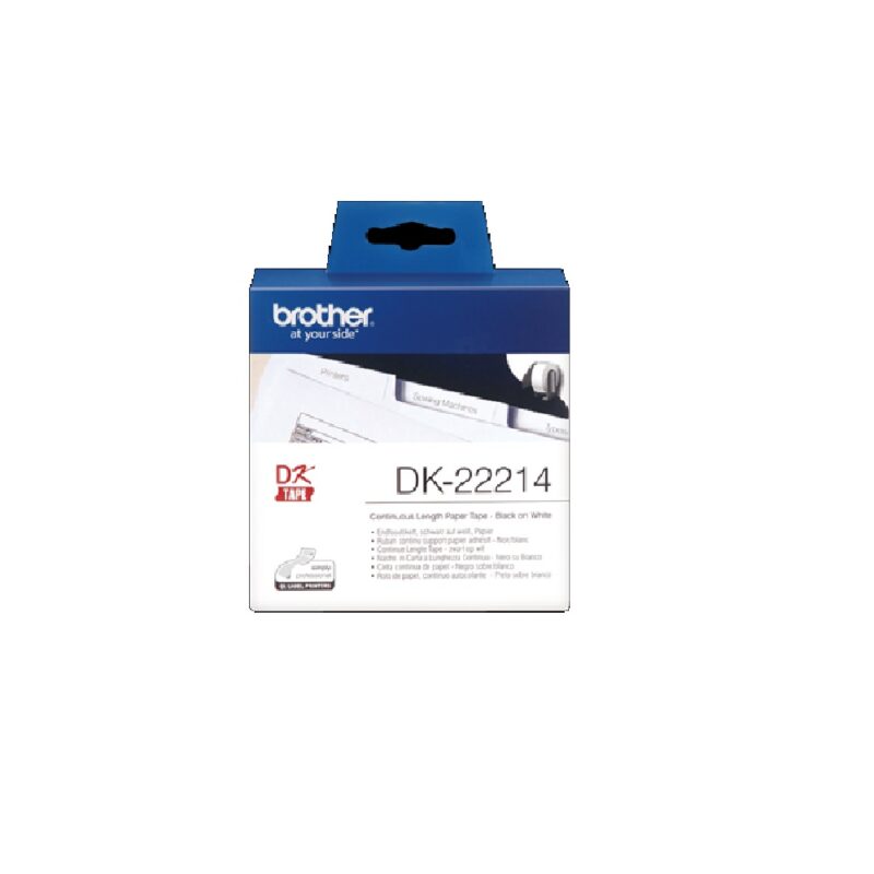 DK 22214 - Continuous Length Label Roll (12mm x 30.48m)