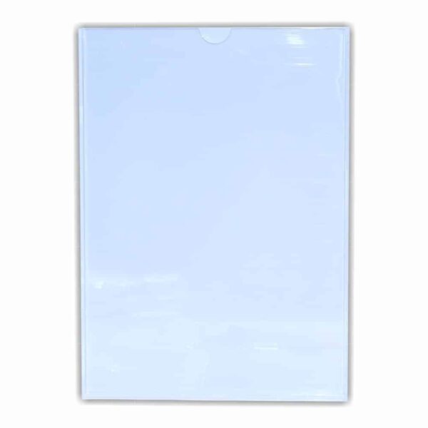 PERSPEX POCKET CLEAR / WHITE BACKING A2 PORTRAIT
