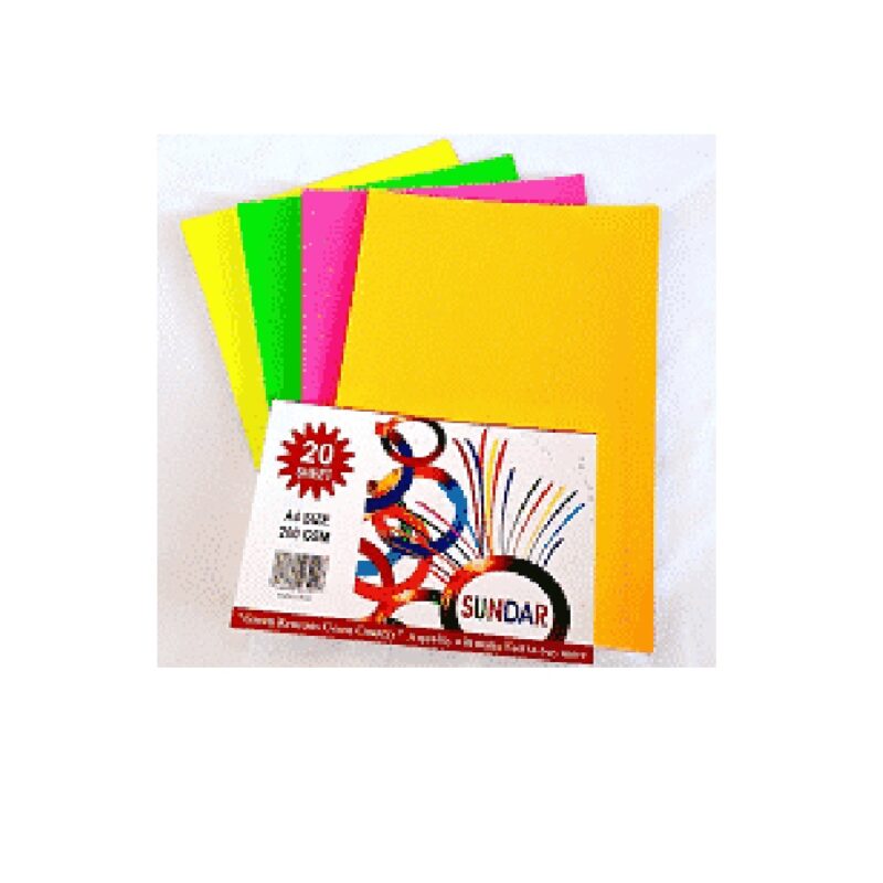 Sundar A4 200gsm Neon Board (20)