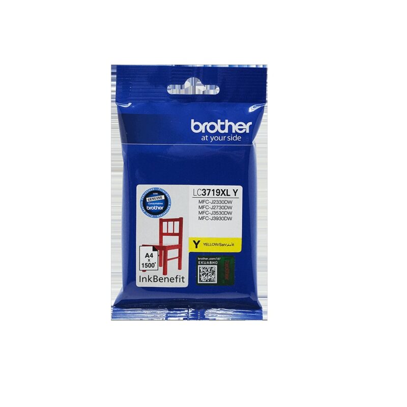 LC3719XL High Yield Yellow Cartridge for MFCJ3530/ MFCJ3930/ MFCJ2330DW/ MFCJ2730DW BROTHER