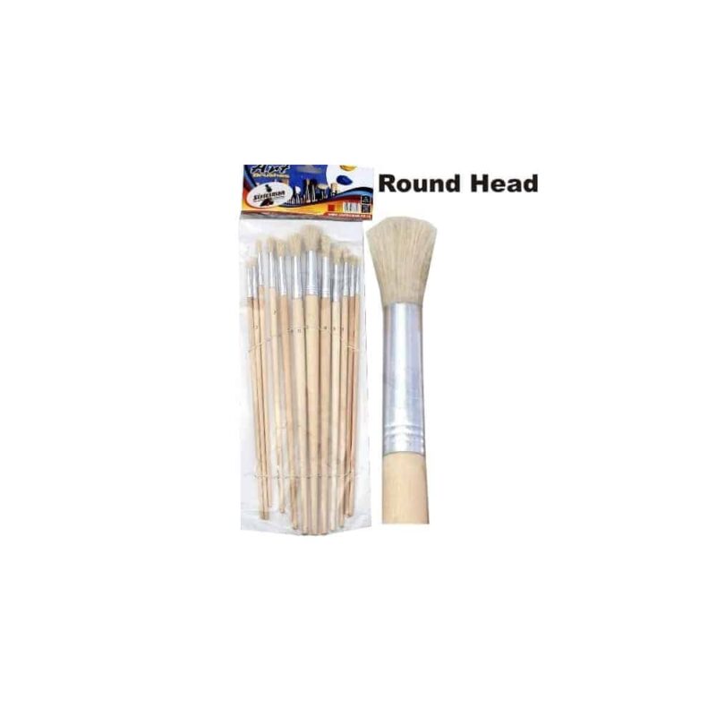 Statesman Art Brushes (Set Of 12) Round
