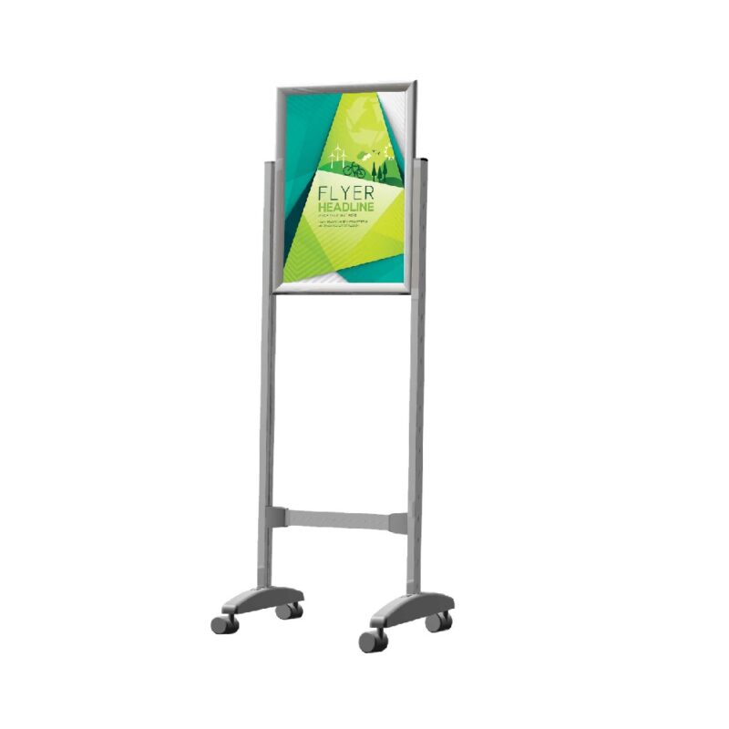 Stand Poster Frame Castors Double Sided A0