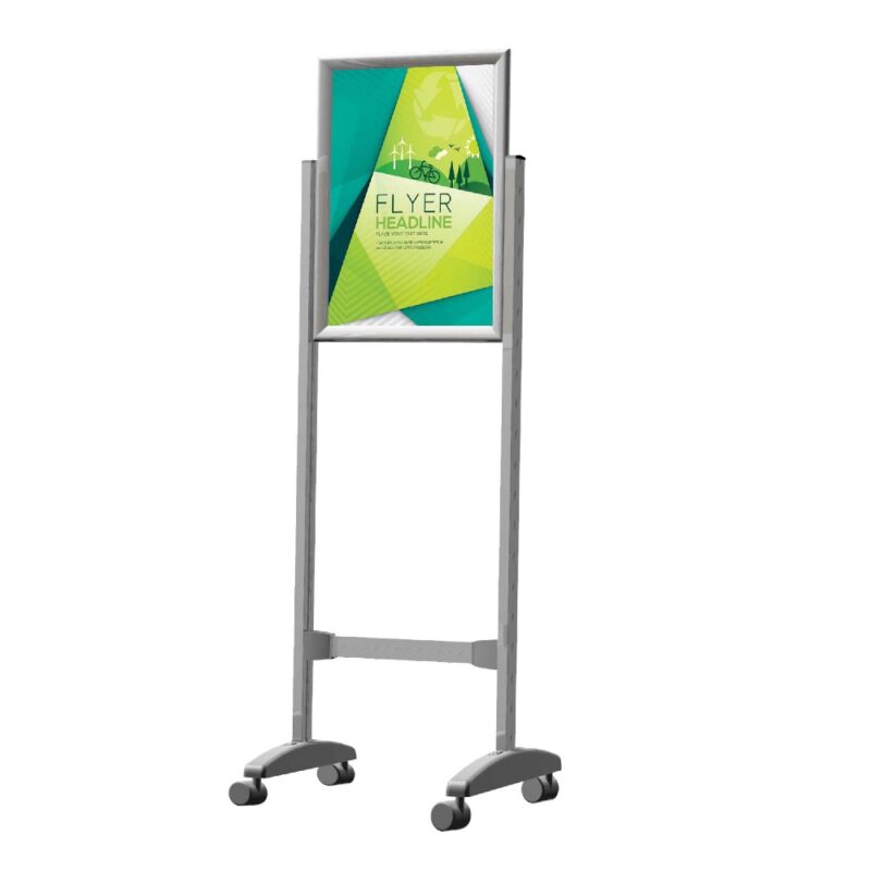 Stand Poster Frame Castors Double Sided A1