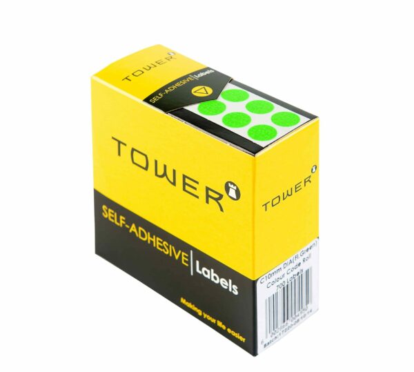 Tower C10 Colour Code Labels Neon Green
