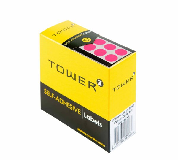 Tower C10 Colour Code Labels Neon Pink