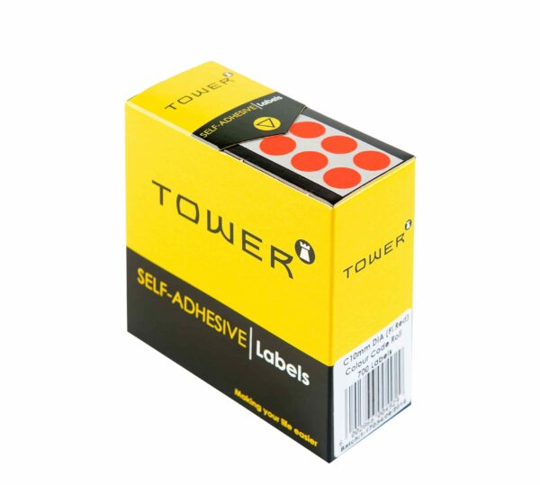 Tower C10 Colour Code Labels Neon Red