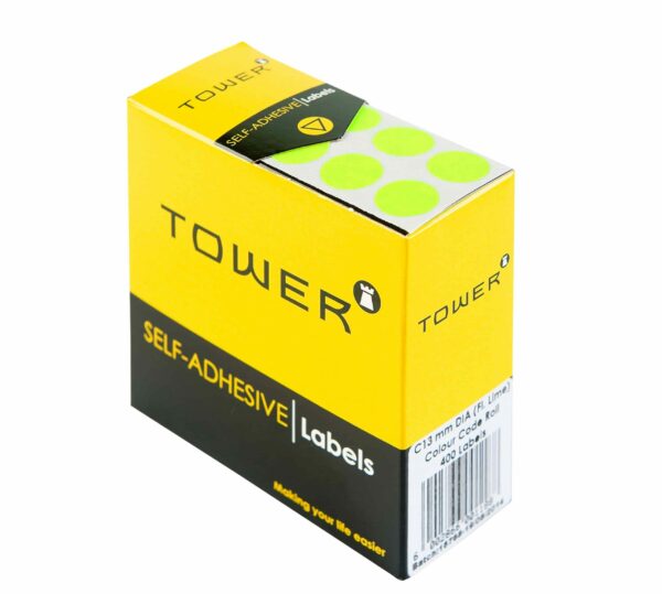 Tower C13 Colour Code Labels Neon Lime