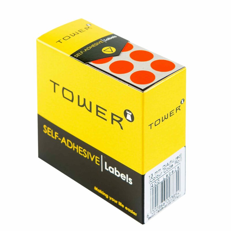 Tower C13 Colour Code Labels Neon Red