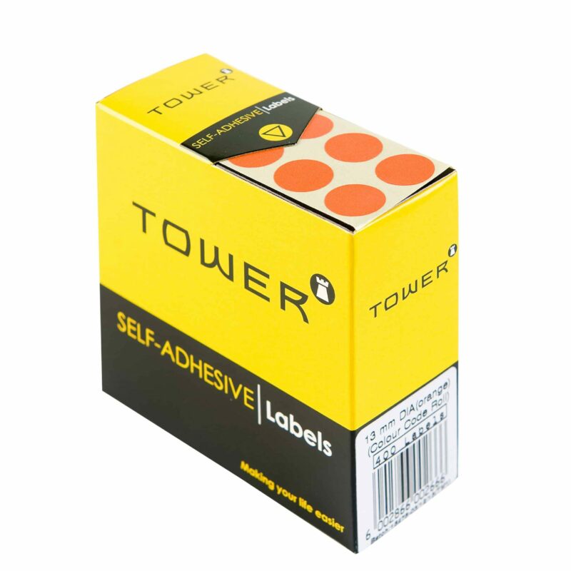 Tower C13 Colour Code Labels Orange