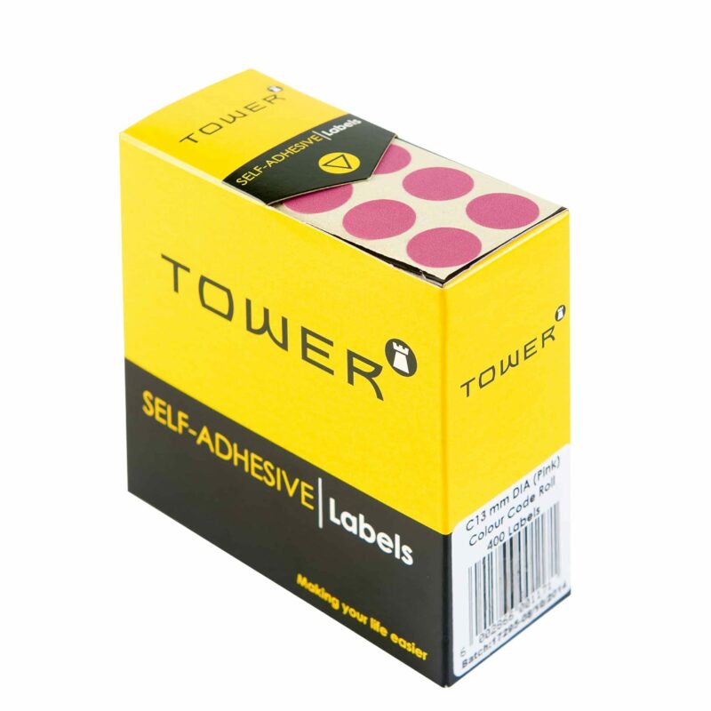 Tower C13 Colour Code Labels Pink