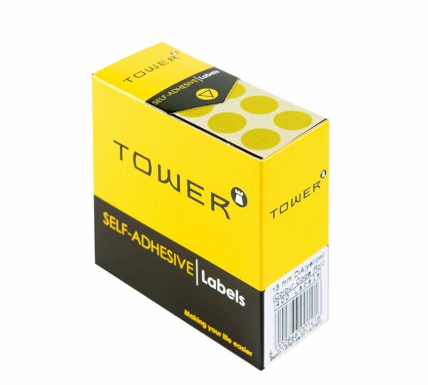 Tower C13 Colour Code Labels Yellow