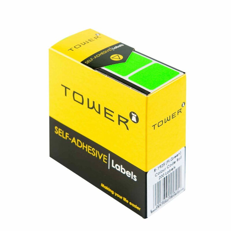 Tower R1925 Colour Code Labels Neon Green
